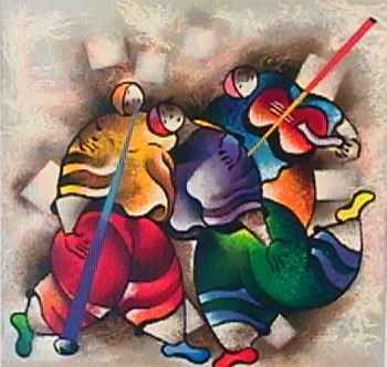 David Schluss Limited Edition Serigraph:"Celebration Dance"