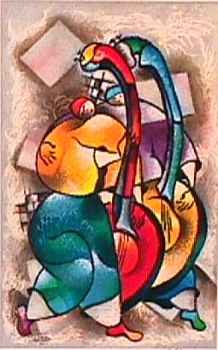 David Schluss Limited Edition Serigraph:"Duet"