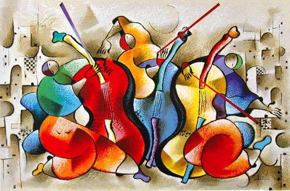 David Schluss Limited Edition Serigraph:"Dream Trio"