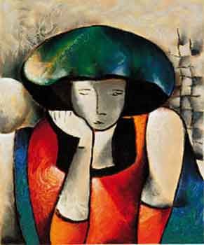 David Schluss Limited Edition Serigraph:"Lillian"