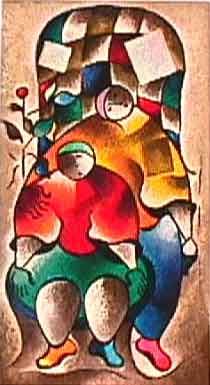 David Schluss Limited Edition Serigraph:"Love Embrace"