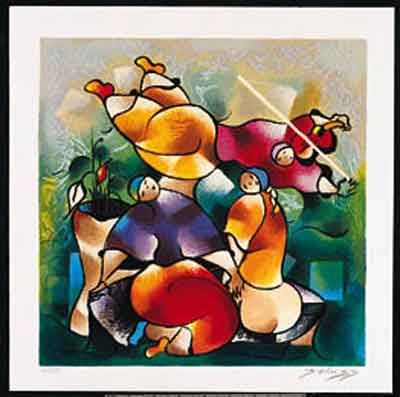 David Schluss Limited Edition Serigraph:"Love Song"