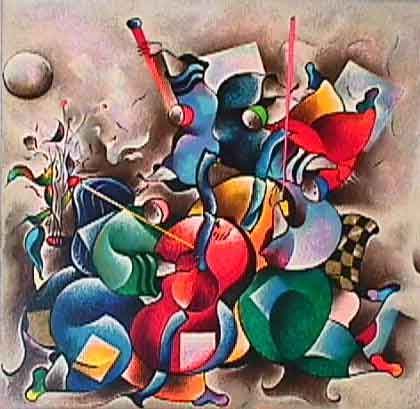 David Schluss Limited Edition Serigraph:"Moonlight Concerto"