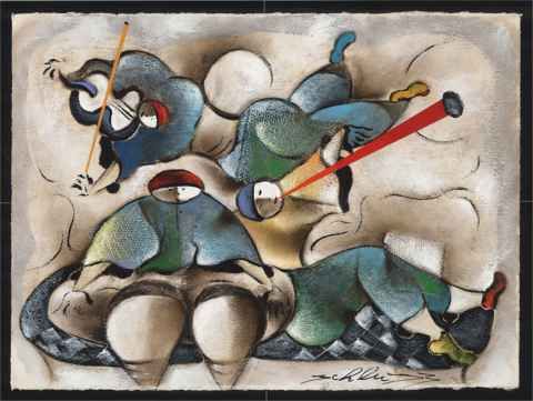 David Schluss Limited Edition Serigraph:"Picnic Serenade"