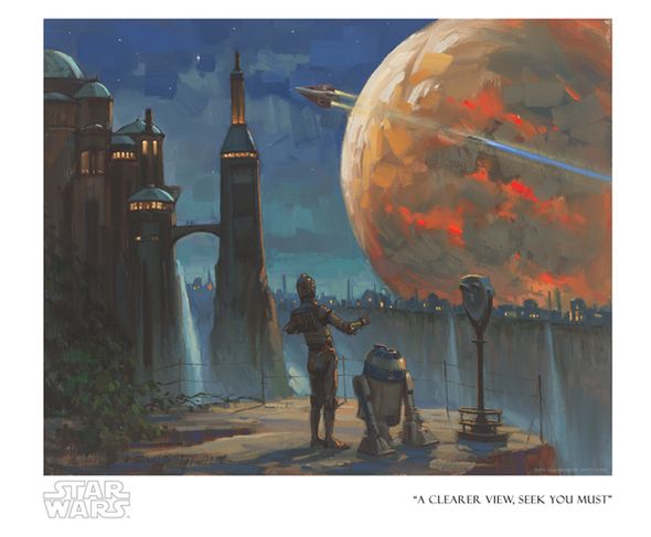 David Tutwiler Limited Edition Star Wars Giclee on Paper:"The Droids' Vista"