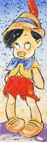David Willardson Limited Edition International Proof Serigraph on Deckle Edge Paper: "Pinocchio"