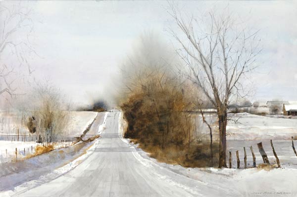 Dean Mitchell Hand Signed and Numbered Limited Edition Giclee on Paper:"Snow Hills"