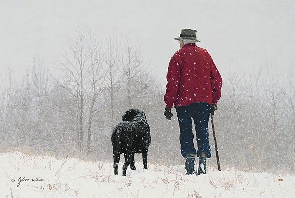 John Weiss Artist Signed Limited Edition Canvas:"Old Friends" 