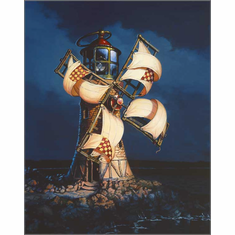 Dean Morrissey Artist Hand Signed Open Edition Canvas Giclee:"Giant's Lantern, The"