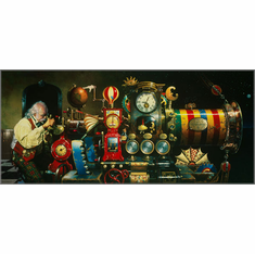 Dean Morrissey Artist Hand Signed Open Edition Canvas Giclee: "Telescope of Time (Oversize)"