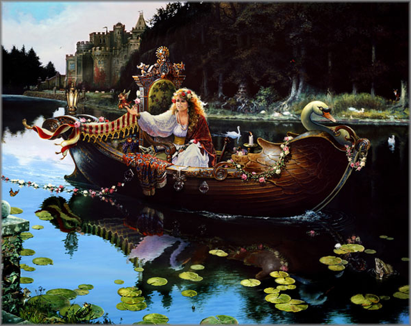Dean Morrissey Artist Hand Signed Open Edition Canvas Giclee: "Wooden Swan, The/Mother Nature"