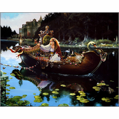 Dean Morrissey Artist Hand Signed Open Edition Canvas Giclee: "Wooden Swan, The/Mother Nature"