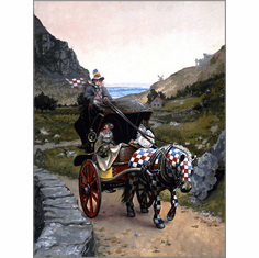 Dean Morrissey Artist Personally Signed Canvas Giclee:"Checker Cab"