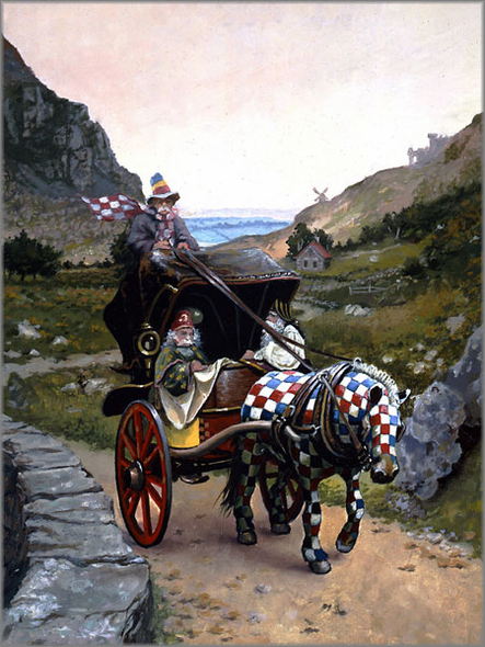 Dean Morrissey Artist Personally Signed Canvas Giclee:"Checker Cab"