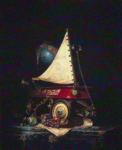 Dean Morrissey Handsigned and Numbered Limited Edition Giclee on Canvas:"Redd Rocket "