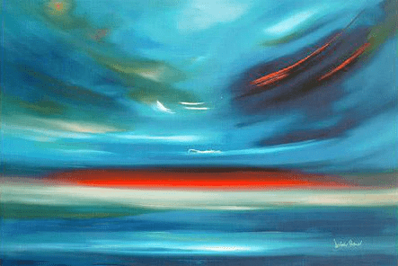 Debra Stroud Limited Edition Hand Embellished Giclee on Stretched Canvas: "Neptune"