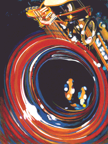 Denard Stalling Handsigned and Numbered Limited Edition Giclee on Canvas:"Bebop"