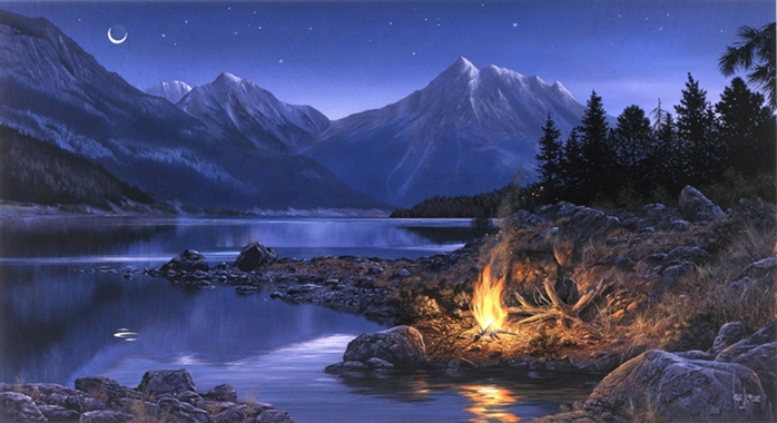 Denis Mayer Jr Hand Signed and Numbered Limited Edition Canvas Giclee:"Still of the Night"