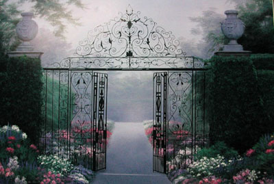 Diane Romanello Limited Edition Giclee on Canvas: " Elegant Garden "