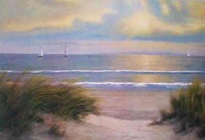Diane Romanello Limited Edition Giclee on Canvas: " Gentle Breeze "