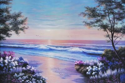 Diane Romanello Limited Edition Giclee on Canvas: " Ocean Breeze "