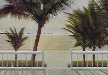 Diane Romanello Limited Edition Giclee on Canvas: " Palm Bay "