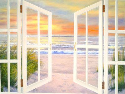 Diane Romanello Limited Edition Giclee on Canvas: " Sunset Beach "