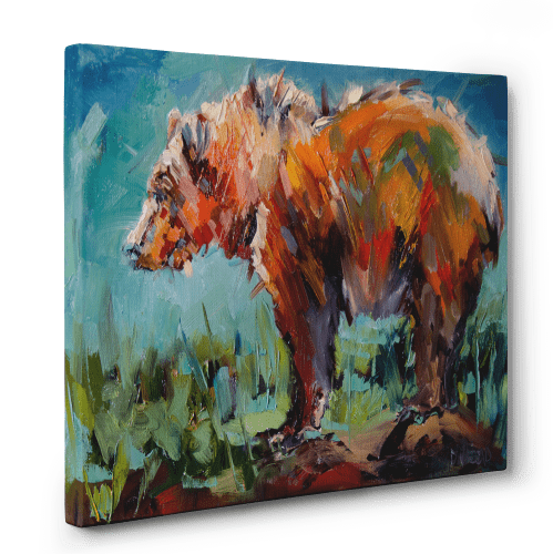 DIANE WHITEHEAD 23X37 GALLERY WRAPPED CANVAS-ME:"BEAR STARE I"