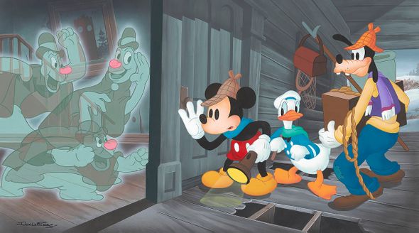 Don (Ducky) Williams Disney Artist Signed Limited Edition Canvas Giclee:"Lonesome Ghosts"