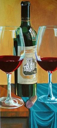 Dima Gorban Hand Signed and Numbered Limited Edition Serigraph on Paper: " Wine for Two "