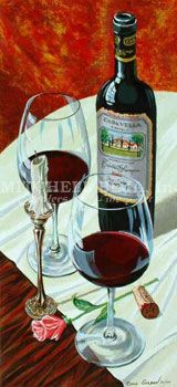 Dima Gorban Limited Edition Serigraph on Paper: " Evening Romance "