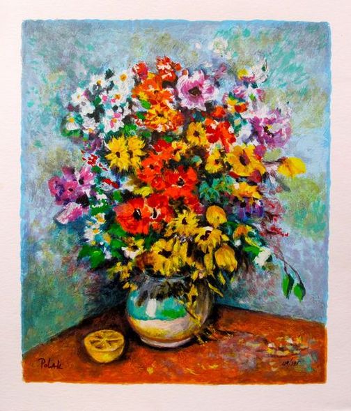 Dimitri Polak Hand Signed Limited Edition Serigraph:"Spring Bouquet"
