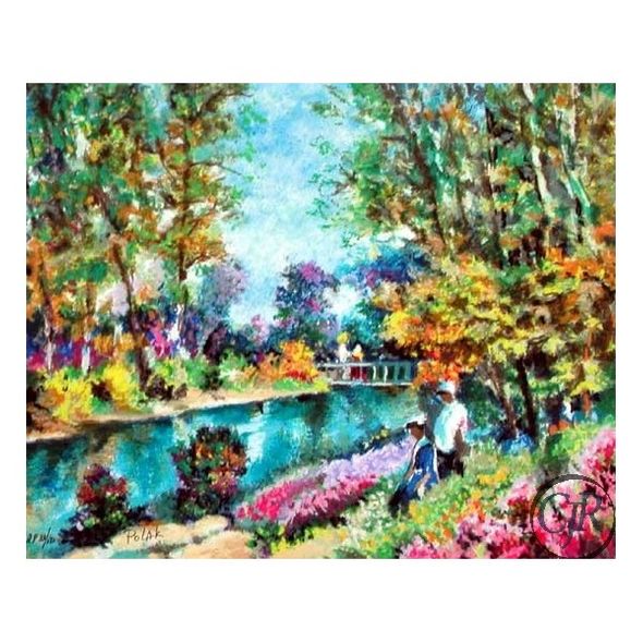 Dimitri Polak Serigraph on Paper; Hand Signed and Numbered: "Across the Bridge"