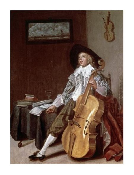 Dirck Hals Fine Art Open Edition Gicl&eacute;e:"Cello Player"