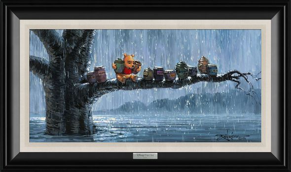 Disney Framed Limited Edition Canvas Giclee:"Save the Hunny" by Rodel Gonzalez