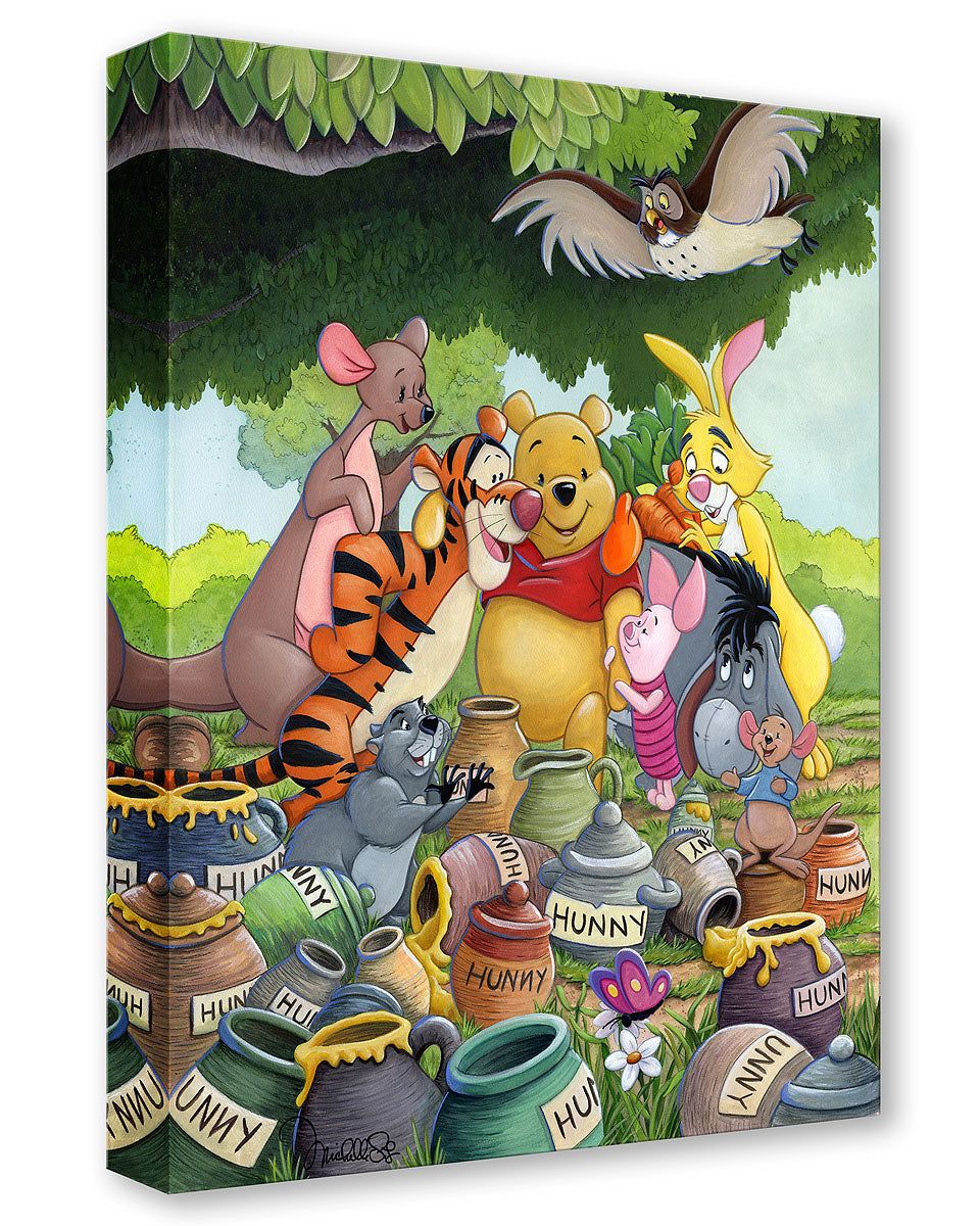 Disney Limited Edition Gallery Wrap Canvas:"Honey Pot Gathering" by Michelle St.Laurent