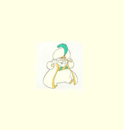 Disney Studios Limited Edition Etching with Hand Tinted Coloring on Paper: "The Sultan"