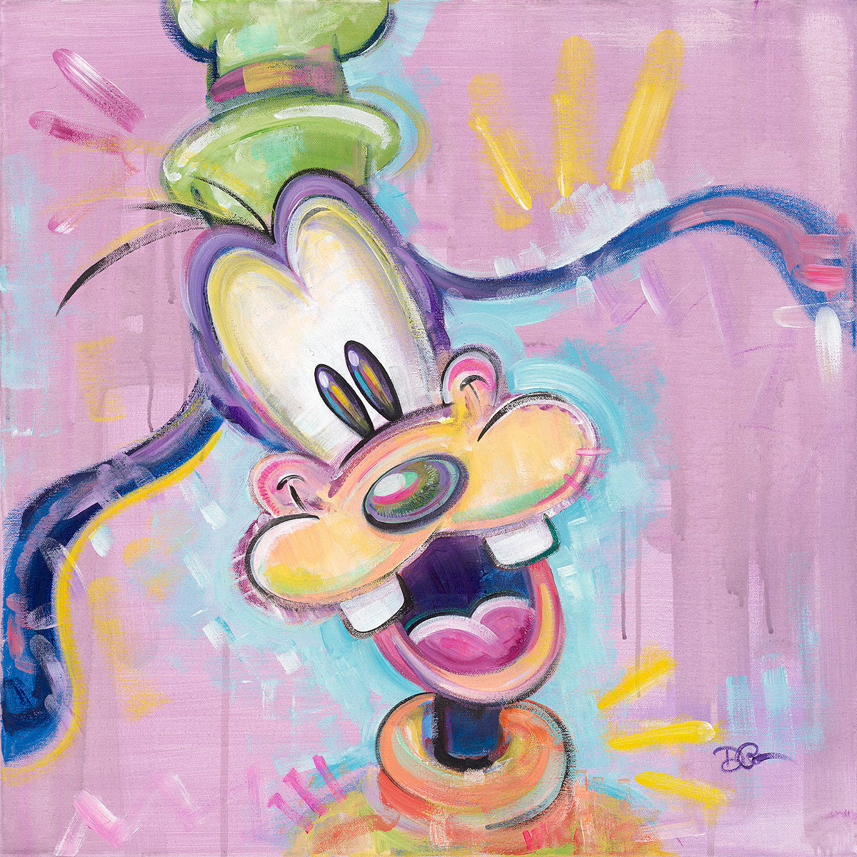 Dom Corona Artist Signed Disney Ltd Ed Gallery Wrap Canvas:"Naturally Goofy"
