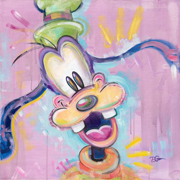 Dom Corona Artist Signed Disney Ltd Ed Gallery Wrap Canvas:"Naturally Goofy"
