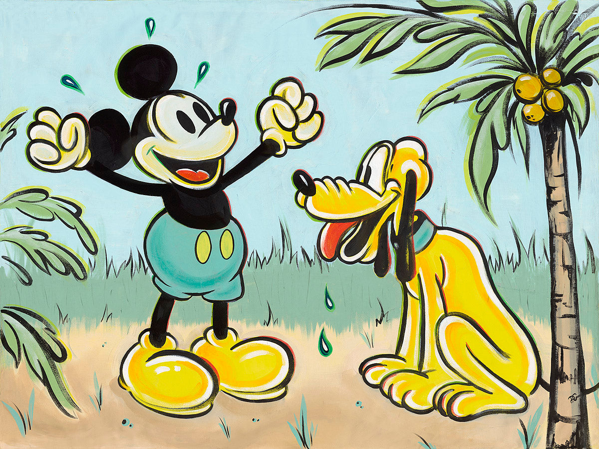 Dom Corona Artist Signed Disney Ltd Ed Gallery Wrap Canvas:"Pals in Paradise"