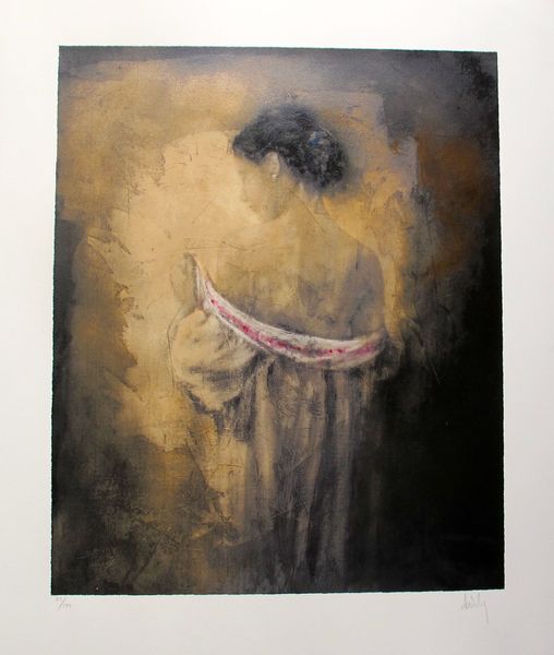 Domenech Hand Signed Limited Edition Giclee:"Shyness"