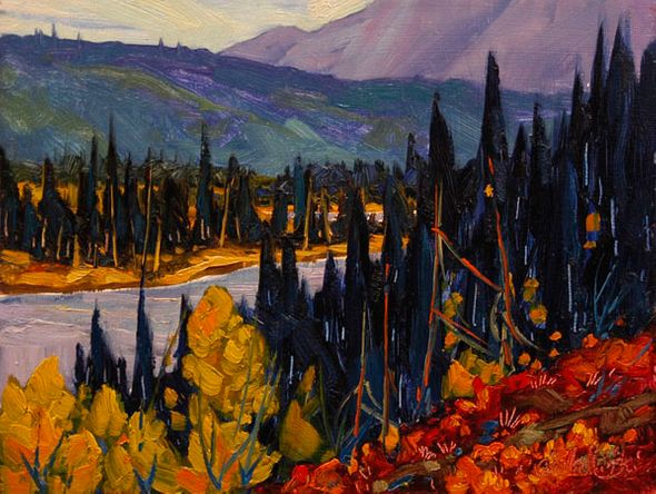 Dominik Modlinski Open Edition Canvas Giclee:" River Flows Through It "