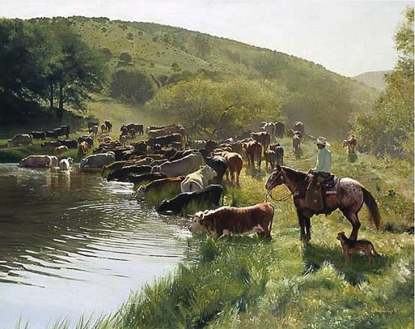 Don Crowley Limited Edition Artist Proof Print:"Water in the Draw"