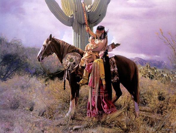Don Crowley Limted Edition Giclee Canvas w/ Collector book:"Appache Farewell"
