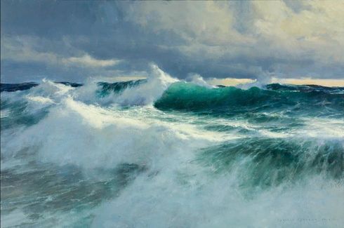 Don Demers Artist Signed Limited Edition Canvas Giclee:"Relentless Sea"