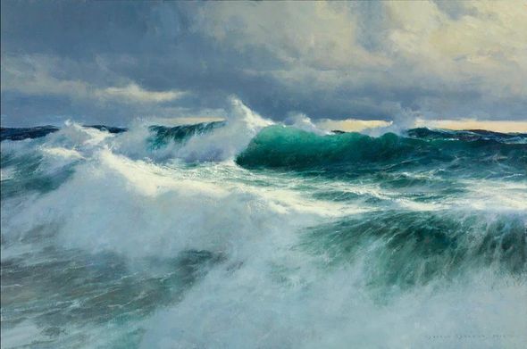 Don Demers Artist Signed Limited Edition Canvas Giclee:"Relentless Sea"