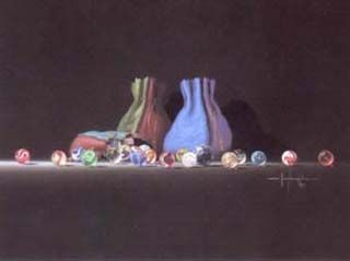 Don Grzybowski Handsigned and Numbered Limited Edition Lithograph Print: "Best Game in Town"