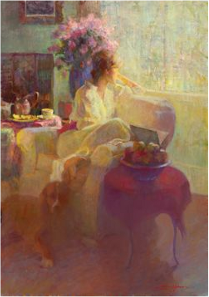 Don Hatfield Artist Signed Limited Edition Serigraph on paper:"Day Dreaming"