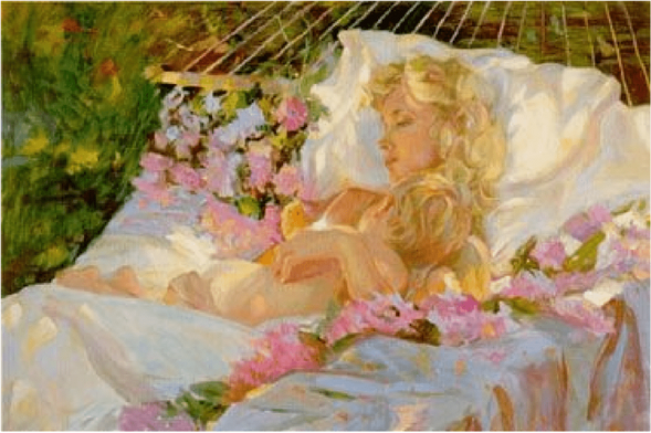 Don Hatfield Artist Signed Limited Edition Serigraph on paper:"Gentle Touch"