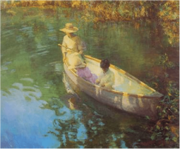 Don Hatfield Artist Signed Limited Edition Serigraph on paper:"Lake Reflections"